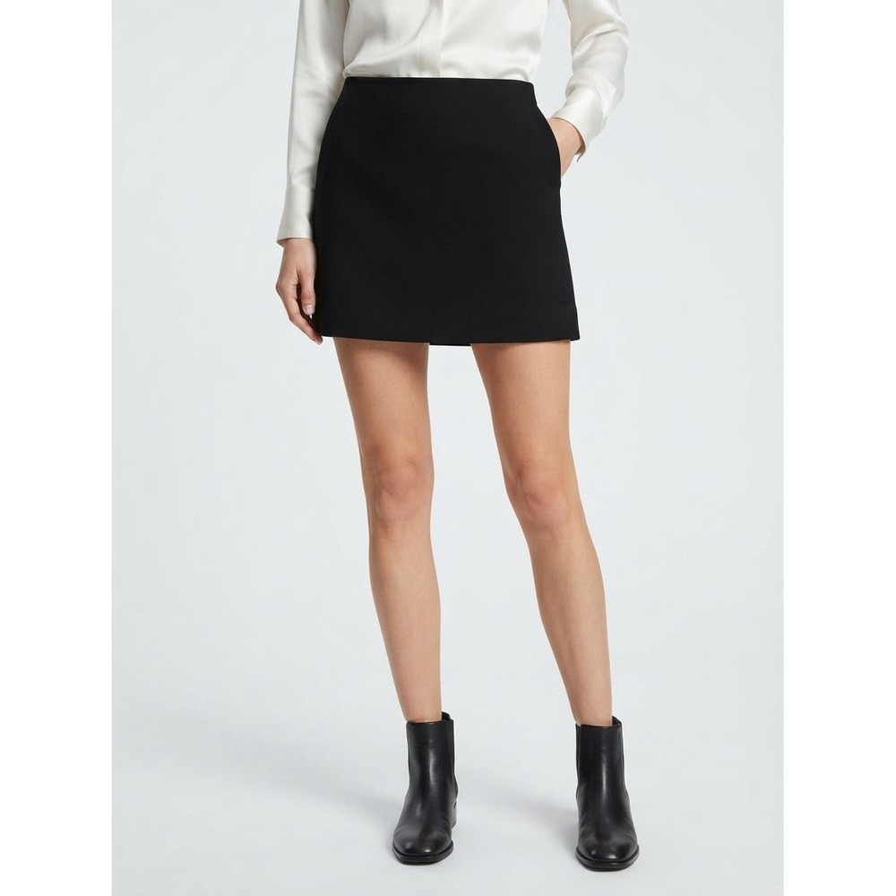 MESHKI Black Mini A-Line Skirt High Waisted Minimalist Coquette Extra Small